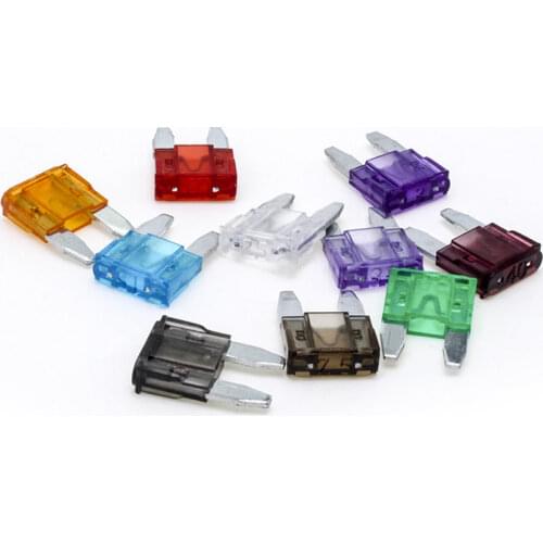 40 pcs Hybrid Standard New Mini Car Car Boat Truck Blade Fuse Box Combination 5A 7.5A 10A 15A 20A 25A 30A 35A AMP Zinc Blade