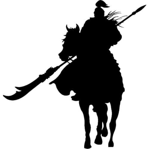 Creative Horse Riding Warrior Dazzle Cool Car Sticker PVC Personality Design Cover Up Scratched Waterproof Decal Decoration