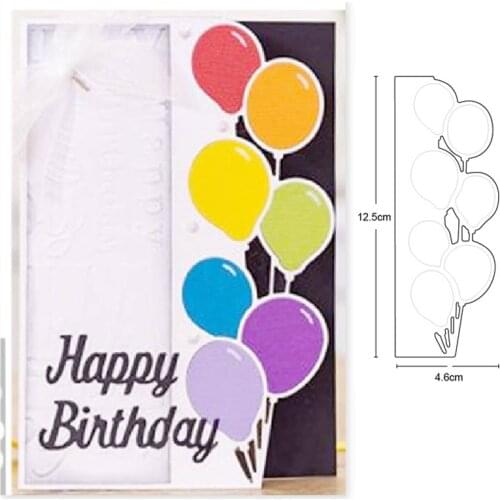 Balloon border Metal Cutting Dies Stencil for DIY Scrapbooking Album Embossing Paper Cards Decorative Crafts Die Cuts Mould