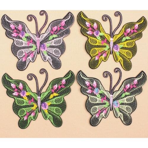 50pcs/Lot Embroidery Patches Letters Clothing Decoration Accessories Animal Butterfly Diy Iron Heat Transfer Applique