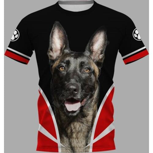 2021 summer new 3D printed T-shirt mens and womens summer casual short-sleeved T-shirt dog print couple models