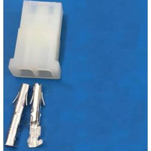 5 SET 5.08mm 2 Pin White Transparent Nylon Female Connector 8981 IDE Power Plug+Terminal for 18-24AWG Wire