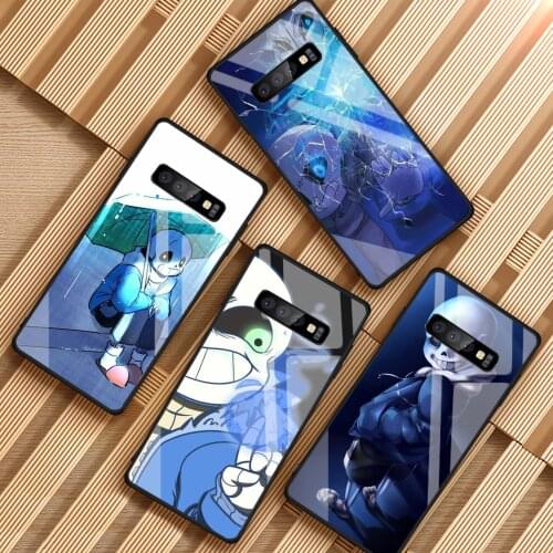Undertale Sans Tempered Glass Phone Case For Samsung Galaxy S8 S9 S10 S20 PLUS J6 J8 2018 NOTE 8 9 10 Cover Shell