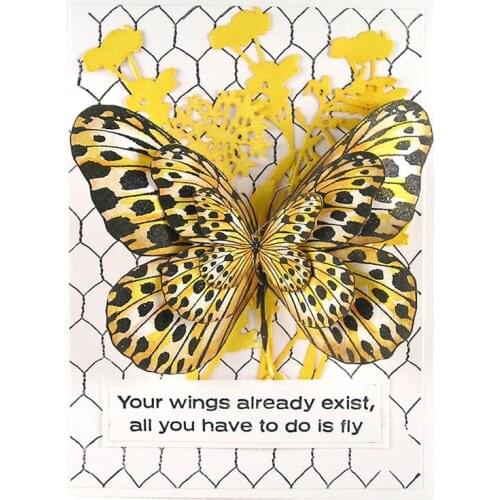 Florid Butterfly Transparent Clear Silicone Stamp Beautiful Butterfly Seal for Diy Scrapbook Photo Album Decorative Clear Stamp