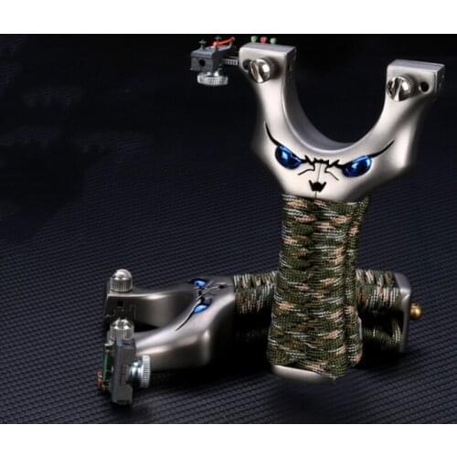 Outdoor precision competitive hunting slingshot new 304 stainless steel fast pressure flat rubber band powerful toy catapult