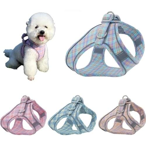Dog Cat Harness Vest With Walking Lead Leash For Small Medium Dog Reflective Adjustable Harnesses Puppy Kitten Pet Accessories