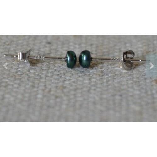 New Arrival Real Pearl Earring Tiny 3-4mm Black Freshwater Pearl Stud Earrings Wedding Bridesmaid Gift Jewelry Nice Women Gift