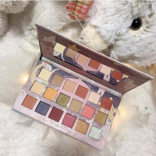 18-Color Anime Peripheral Eye Shadow Palette Fine Powder Student Beads Matte Sequins Super Glitter Waterproof