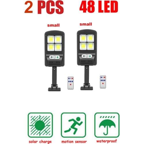 2 pcs tabular oblong Outdoor LED solar Light Outdoor Lighting Waterproof soalr Street Lamp PIR Motion Sensor Exterior for Garden