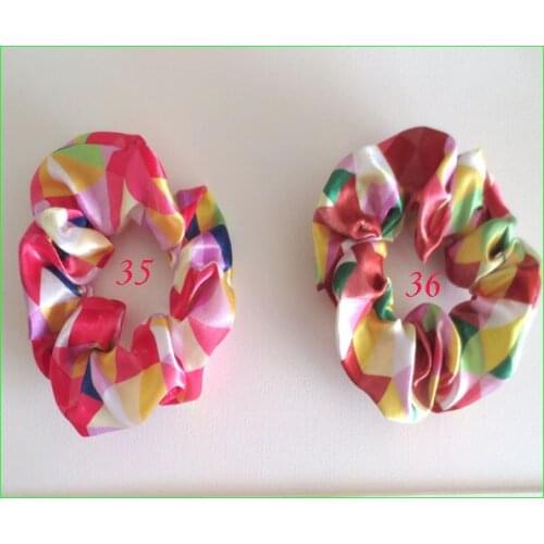 200 Pc BLESSING Women Girl Fashion Rainbow Wrinkly Hair Elastic Ties Scrunchie Bands Luxury Soft Accessories Ponytail Hold