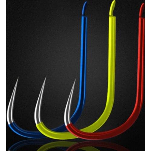 50pcs Non-barbed fishing Hook Golden Stingless hook High Carbon Steel Fish Hook Barbed fishhook for rubs Fishing Accessories