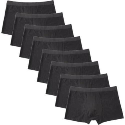 8pcs/lot Male Underwear Brand Sexy Men Boxers Solid Shorts Quick Dry Cueca Tanga Mesh Shorts Underpants Sleepwear Breathable