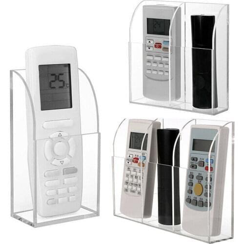Acrylic Air Conditioner TV Remote Control Holder Case Storage Box Organizer Wall Mount Case Desk Organizer Makeup Container