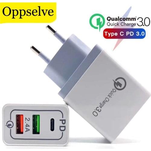 Quick Charge 3.0 USB Charger Type C QC 3.0 Charger for Samsung S10 S9 Plus Huawei 30W PD 3.0 Fast Charger For iPhone 11 Pro Max
