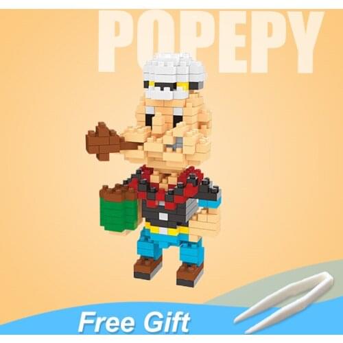 Popeye The Sailor Figures Assembly Cartoon Model Figurine Toys Birthday Christmas Gift For Children Girl Women Building Blocks