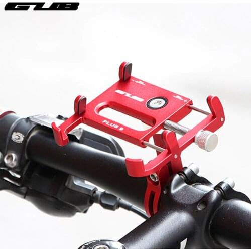 GUB Plus 9 Phone Mount for Bicycle Handlebar Install 55-100 Width Adjust 360 Degree Rotation Alloy Holder CNC Anodized Rack