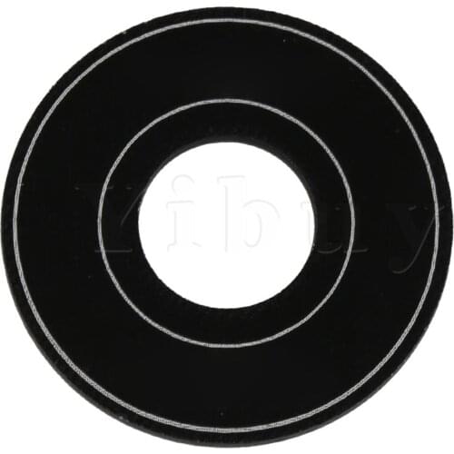 Yibuy 33mm Dia Black Aluminium Alloy Round Guitar Toggle Switch Plate Rhythm Treble Ring