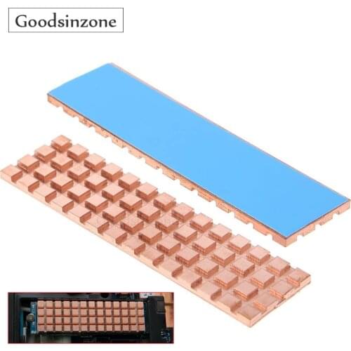 M.2 Heatsink for NVMe M.2 2280 SSD, 100% Copper Heat Sink+Thermal Pad for Cooling M.2 SSD 2280 NGFF NVME SSD (Copper 1-Pack 3mm)