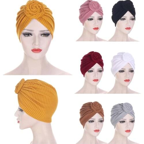 Fashion Ladies Elastic Turban Indian Hat Cross Muslim Hijab Head Wrap Beanie Inner Hat Women Bandana Headwear Hair Accessories