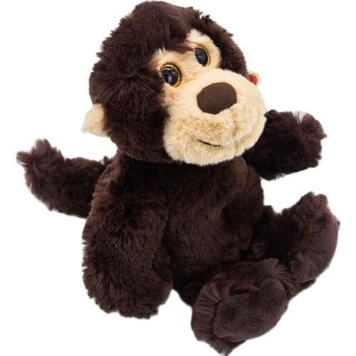 New 6 " 15 cm Ty Big Eyes (Mucci) Stuffed Pea Stuffed Animal Brown Monkey Collectible Doll for Boys and Girls Birthday Gift