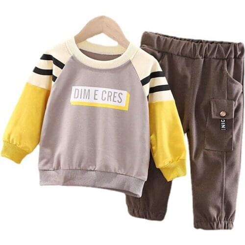 New Children Clothing Spring Baby Girls Clothes Suit Boys Casual T-Shirt Pants 2Pcs/Sets Toddler Fashion Costume Kids Tracksuits