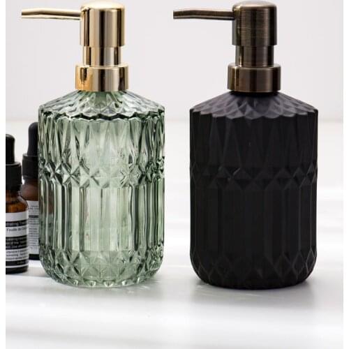 New Arrival Bathroom Accessories Glass Soap Bottle Dispenser Lotion Bottle Press-type Hand Sanitizer Bottle Foam Pump Bottles