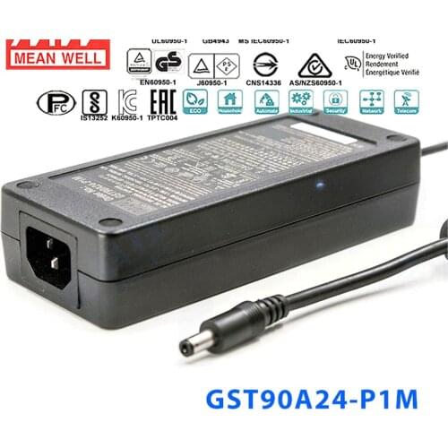 Transmit MEAN WELL GST90A15/A19/A24/A48-P1M power supply 90W adapter replace GS