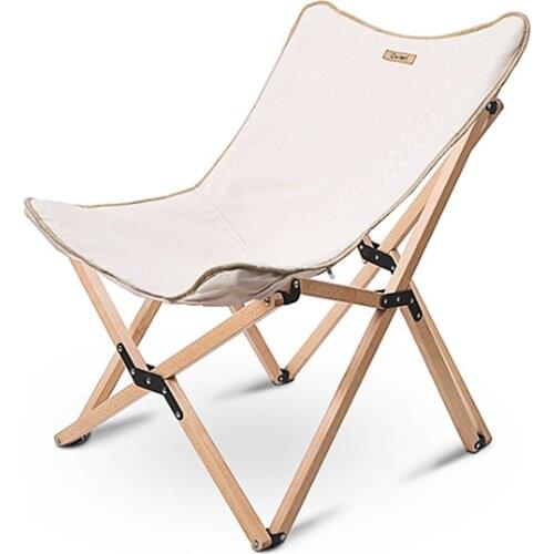 Camping Portable Foldable Wood Chair Ultralight Leisure Chair Nap Beach Chair for Camping Fishing Picnic