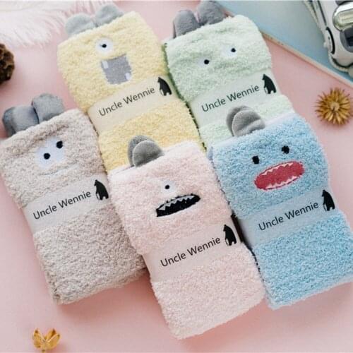 Fluffy girl Warm Socks Womens Cotton Thickening Cashmere Lovely socks for women ladie Breathable Warm Casual short sock female