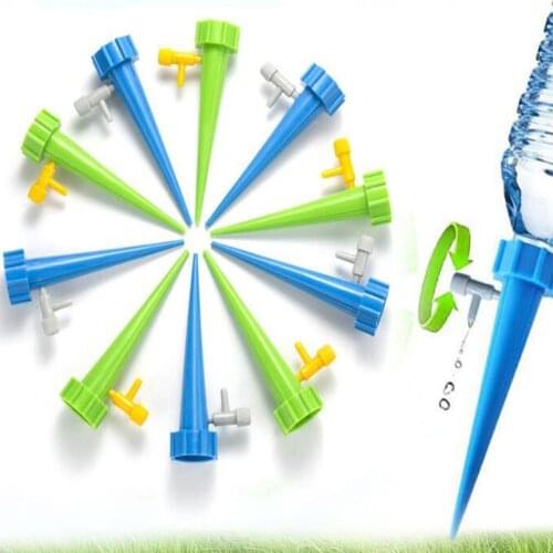 4PCS Automatic Plant Waterer Adjustable Bottle Cap Drip Watering Spikes Vacation Flower Drip irrigation Stakes