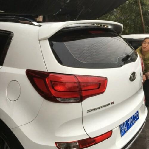 Use For Kia Sportage R 2011-2017 Spoiler ABS Plastic Forging Carbon Fiber Look Rear Trunk Wing Car Body Kit Accessories