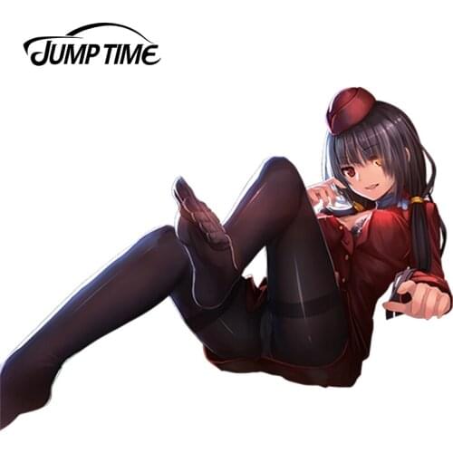 JumpTime 13cm x 9.8cm Super Sexy Car Stickers Anime Date a Live Vinyl Car Decal Window Wiper Tailgate Styling