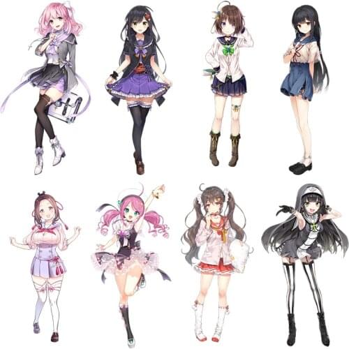 Three Ratels CDM363 Lovely japanese high school girl pvc Anime sticker for car bike motorcycle laptop wall sticker decals