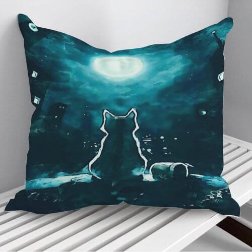 Alone In the dark Throw Pillows Cushion Cover On Sofa Home Decor 45*45cm 40*40cm Gift Pillowcase Cojines Dropshipping