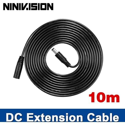 10 Meters DC 12V Power 10M Extension Cable 5.5mmx2.1mm /20ft DC Plug For CCTV Camera 12 Volt Extension Cord