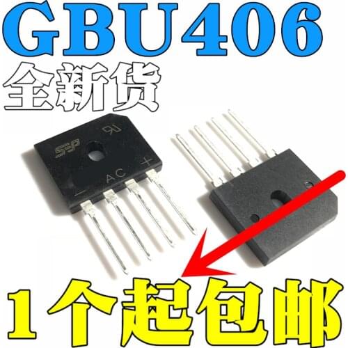 6pcs/lot GBU406 4A/600VIn Stock