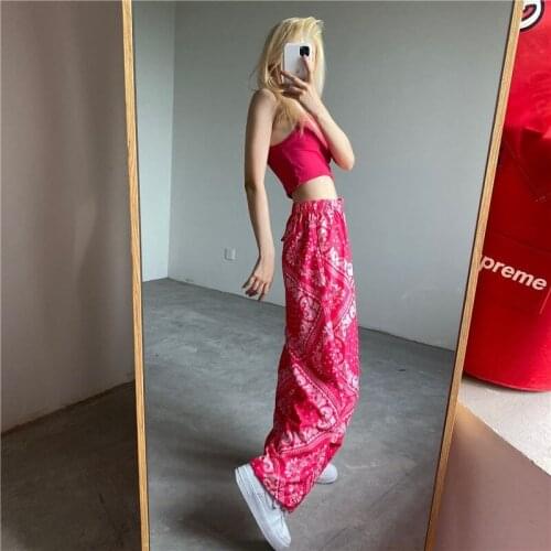 Pants Women Hip Hop Streetwear Women Trousers Korean Style Print Harajuku 2020 Autumn Fashion Hippie Pants