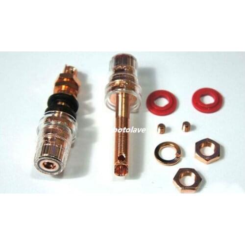 1pair High End 100% USA CMC 858 L pure copper speaker terminal power amplifier Speaker RCA terminals