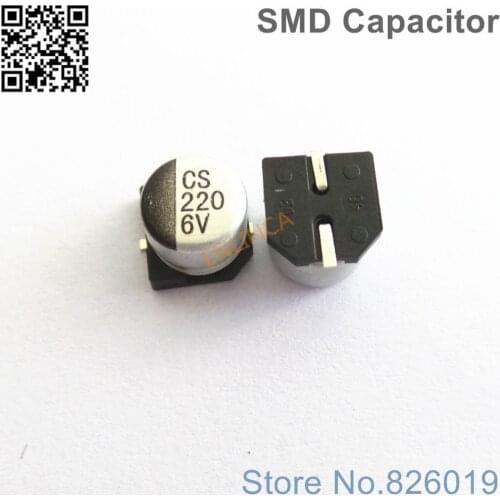 12pcs/lot 6.3V 220uf SMD Aluminum Electrolytic Capacitors size 6.3*5.4 220uf 6.3V