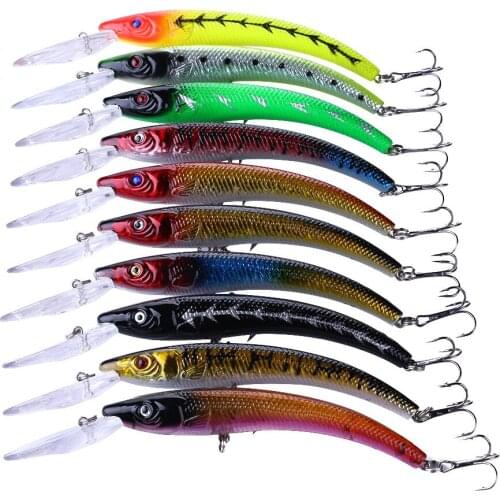 2pcs Fishing Lures Suspend Minnow Hard Bait Fishing Tackle fish sinking fishing lure saltwater sea bass hard bait 15.5CM/16G