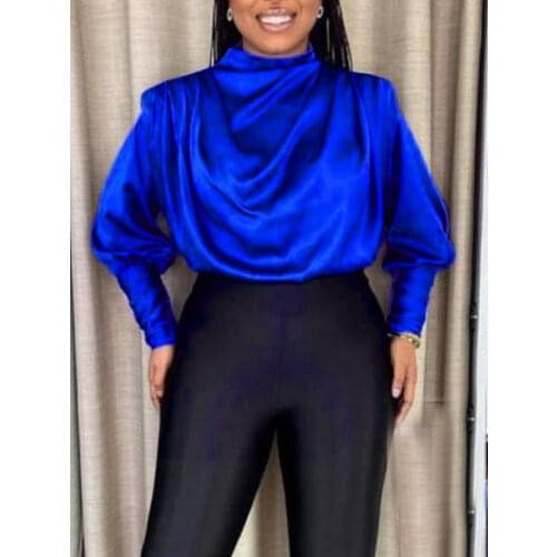 AOMEI Womens Satin Shirts