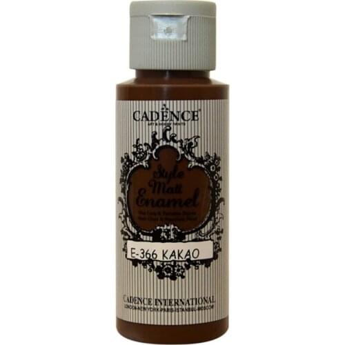 Cadence Style Mat Enamel Glass Paint 366-Kakao 59ml (Porcelain-Se
