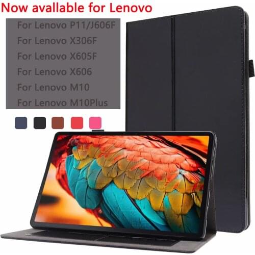 Leather Tablet Cover For Lenovo Tab P11 J606F/X306/X605FC/M10Plus/M10 Cover Drop Resistance Rugged Duty Stand Tablet Case