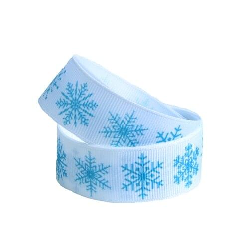 FLRA Ribbon (50yards/lot) Snowflake printed Christmas cheer ribbons