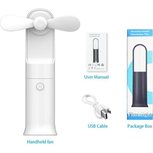 Portable Mini Fans Usb Rechargeable With Light Add Charging treasure Multifunction Fan For Room