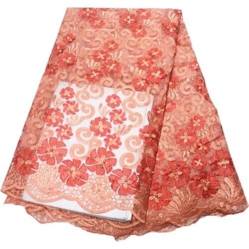 Latest african laces 2019 nigerian lace fabric with stones french tulle net tissue african fabric african lace