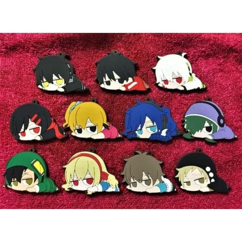 G325 Original Japanese anime figure MekakuCity Actors rubber Silicone sweet smell mobile phone charms key chain strap