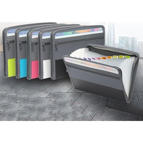 Zipper Folder Large Capacity Multi-layer File Folder A4 Storage Bag Student Test Paper Bag File Organizer