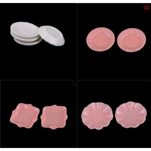 2/4pcs 1:12 Dishes Plate Tableware Dolls House Furniture Miniatures Kitchen Toy Best Gifts For Dollhouse Accessories