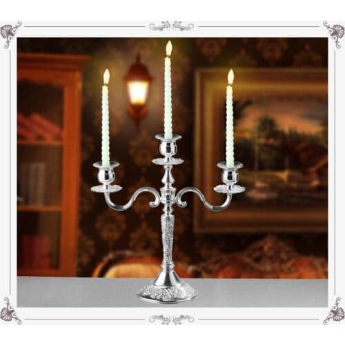 Theuphela Decorative Silver Candlesticks